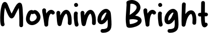 Morning Bright Font