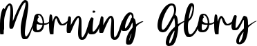 Morning Glory Font