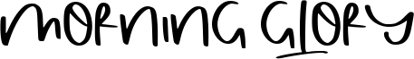 Morning Glory Font