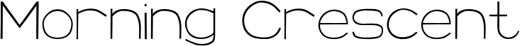 Morning Crescent Font