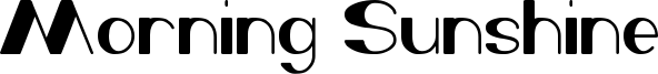 Morning Sunshine Font