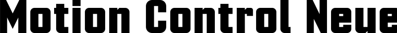 Motion Control Neue Font