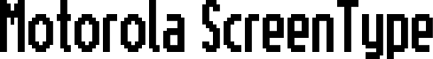 Motorola ScreenType Font
