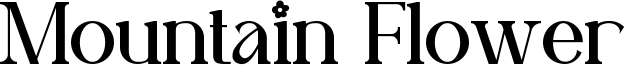 Mountain Flower Font