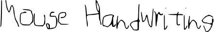 Mouse Handwriting Font