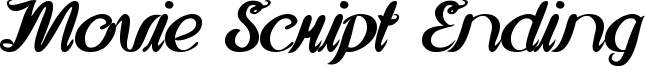 Movie Script Ending Font