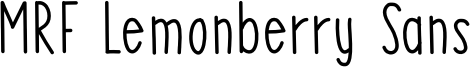 MRF Lemonberry Sans Font