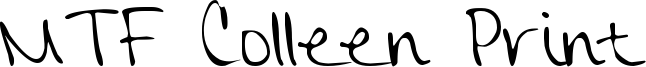 MTF Colleen Print Font