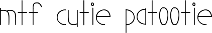 MTF Cutie Patootie Font