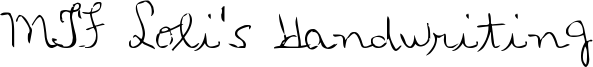 MTF Loli's Handwriting Font