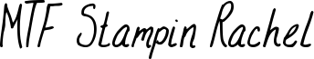 MTF Stampin Rachel Font
