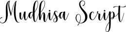 Mudhisa Script Font
