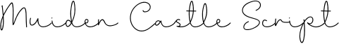 Muiden Castle Script Font