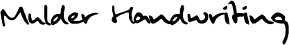 Mulder Handwriting Font