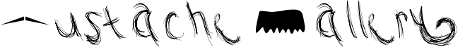 Mustache Gallery Font