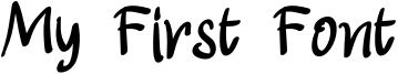 My First Font Font