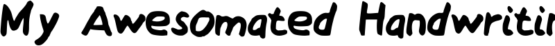 My Awesomated Handwriting Font