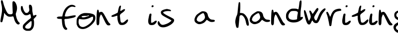 My font is a handwriting Font