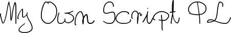 My Own Script PL Font