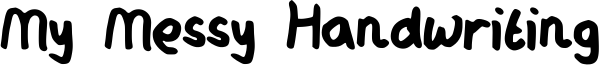 My Messy Handwriting Font