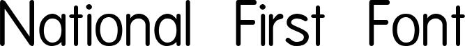 National First Font Font