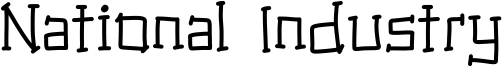 National Industry Font