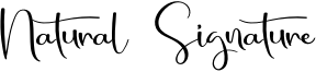 Natural Signature Font
