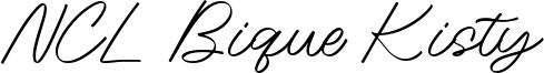 NCL Bique Kisty Font