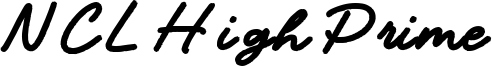 NCL High Prime Font