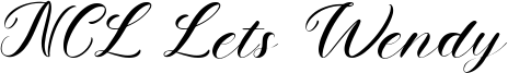 NCL Lets Wendy Font