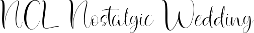 NCL Nostalgic Wedding Font