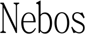 Nebos Font