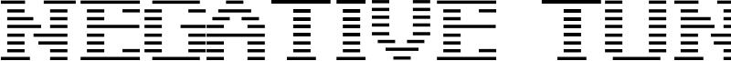 Negative Tuning Font
