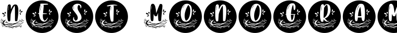 Nest Monogram Font