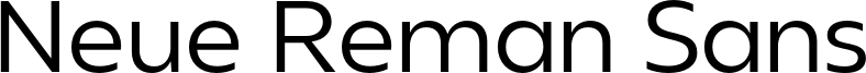 Neue Reman Sans Font