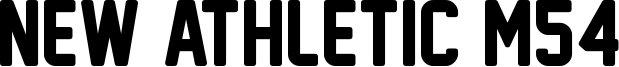 New Athletic M54 Font