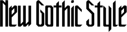 New Gothic Style Font