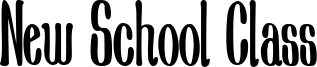 New School Class Font