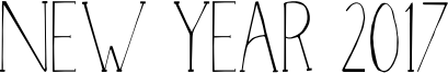 New Year 2017 Font