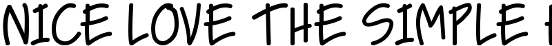 Nice Love The Simple Font Font