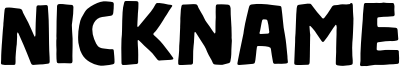 Nickname Font