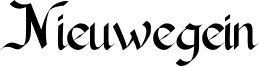 Nieuwegein Font