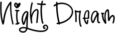 Night Dream Font