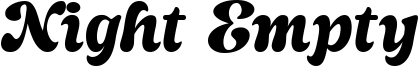 Night Empty Font