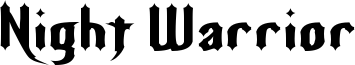 Night Warrior Font