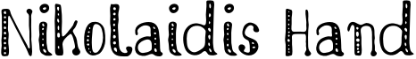 Nikolaidis Hand Font
