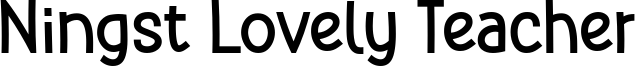 Ningst Lovely Teacher Font
