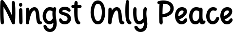 Ningst Only Peace Font