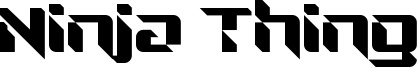 Ninja Thing Font