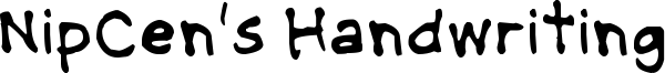 NipCen's Handwriting Font